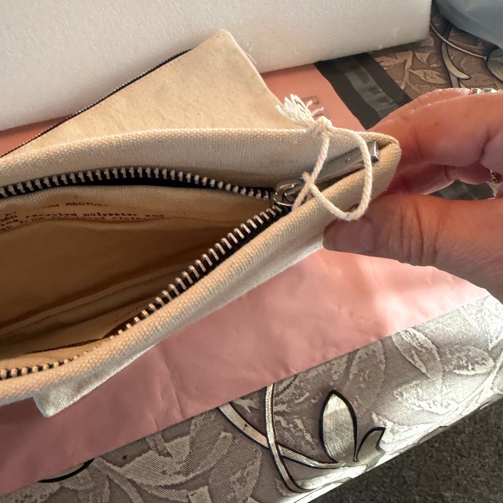 Anthropologie Cream Cosmetic Bag Set - Picture 2 of 7